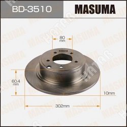 MASUMA Диск тормозной masuma rear asx, outlander / ga3w, cw5w уп.2