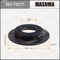 MASUMA Диск тормозной masuma front уп.2