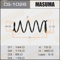 MASUMA Пружина подвески masuma rear land cruiser/ hdj81, fzj80