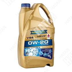 RAVENOL Масло моторное vse 0w-20 5л синтетика+пао