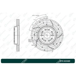G-BRAKE Диск тормозной перфорированный вентилируемый g-brake правый