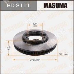 MASUMA Диск тормозной masuma front atlas/ f24 уп.2