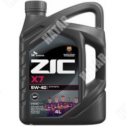 ZIC Zic x7 5w40 sp/cf, acea a3/b4 4л бензин, синтетика 1/4