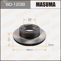 MASUMA Диск тормозной masuma front hilux surf/ kdn185, rzn18#