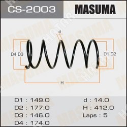MASUMA Пружина подвески masuma front presage/ u30