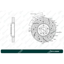 G-BRAKE Диск тормозной перфорированный вентилируемый g-brake правый