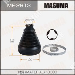 MASUMA Пыльник шруса masuma пластик + спецхомут