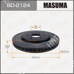 MASUMA Диск тормозной masuma, front nissan pathfinder r51m, d40m 05-14