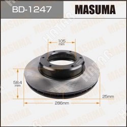 MASUMA Диск тормозной masuma front land cruiser/ fj80l уп.2