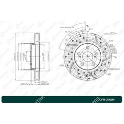 G-BRAKE Диск тормозной перфорированный вентилируемый g-brake правый