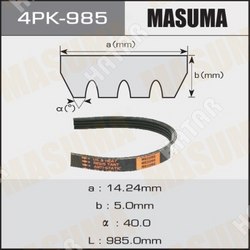 MASUMA Ремень ручейковый masuma 4pk- 985