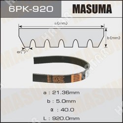MASUMA Ремень ручейковый masuma 6pk- 920