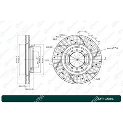 G-BRAKE Диск тормозной перфорированный вентилируемый g-brake левый