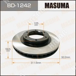 MASUMA Диск тормозной masuma front land cruiser/ hdj80l