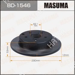 MASUMA Диск тормозной masuma rear уп.2