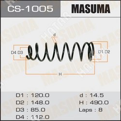 MASUMA Пружина подвески masuma front land cruiser/ hdj81, hzj81, fzj80