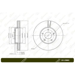 G-BRAKE Диск тормозной вентилируемый g-brake
