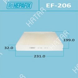 HEPAFIX Салонный фильтр ac-206 hepafix 1/40