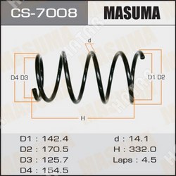 MASUMA Пружина подвески masuma front forester/ sg5