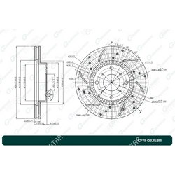 G-BRAKE Диск тормозной перфорированный вентилируемый g-brake правый