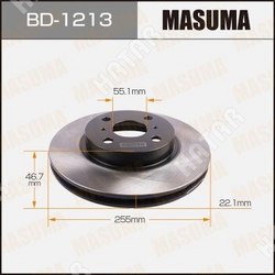 MASUMA Диск тормозной masuma front corolla axio, fielder/ nze14# уп.2