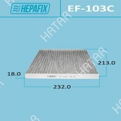 HEPAFIX Салонный фильтр ac-103 hepafix угольный 1/40