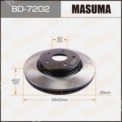 MASUMA Диск тормозной masuma front grand vitara ii 05- уп.2