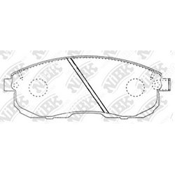 NIBK Колодки передние nissan juke f15, teana i-ii, maxima j30, a32, tiida, suzuki sx-4
