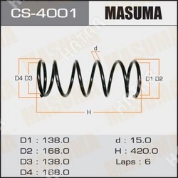 MASUMA Пружина подвески masuma front mpv/ lvew