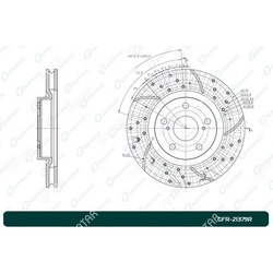 G-BRAKE Диск тормозной перфорированный вентилируемый g-brake правый