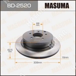 MASUMA Диск тормозной masuma rear murano/ z51r