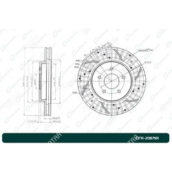 G-BRAKE Диск тормозной перфорированный вентилируемый g-brake правый