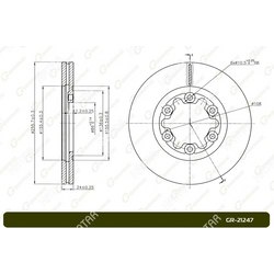G-BRAKE Диск тормозной вентилируемый g-brake