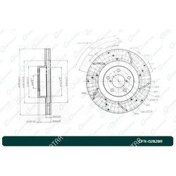 G-BRAKE Диск тормозной перфорированный вентилируемый g-brake правый