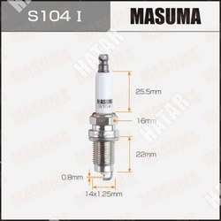 MASUMA Свеча зажигания masuma iridium zfr5p-g