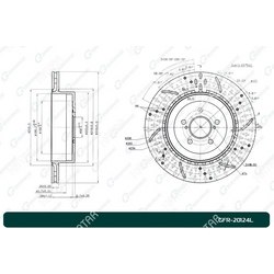 G-BRAKE Диск тормозной перфорированный вентилируемый g-brake левый