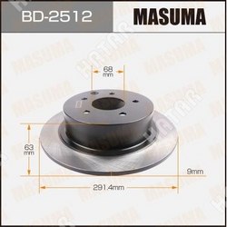 MASUMA Диск тормозной masuma rear teana/ l33r уп.2
