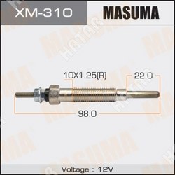 MASUMA Свеча накаливания masuma pm- 75 /4d56  1/10/100