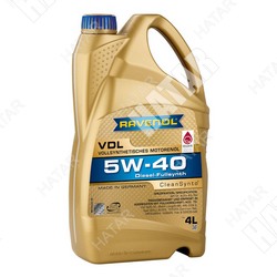 RAVENOL Масло моторное vdl 5w-40 4л синтетика