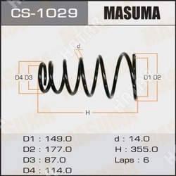 MASUMA Пружина подвески masuma rear harrier/ sxu10, acu10, mcu10