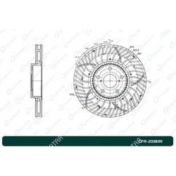 G-BRAKE Диск тормозной перфорированный вентилируемый g-brake правый