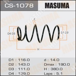 MASUMA Пружина подвески masuma front camry/ acv30, mcv30, acv35