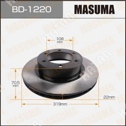 MASUMA Диск тормозной masuma front prado/ kdj9#, kzj9#, rzj9#, vzj9#