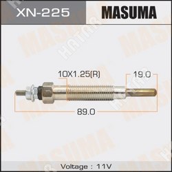 MASUMA Свеча накаливания masuma pn-138 /td27, td42  1/10/100