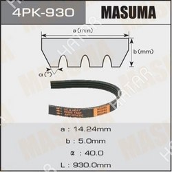 MASUMA Ремень ручейковый masuma 4pk- 930