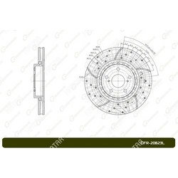 G-BRAKE Диск тормозной перфорированный g-brake левый