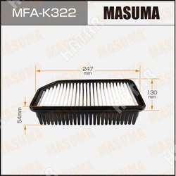 MASUMA Воздушный фильтр a9319 masuma lhd hyundai/ i20/ v1200, v1400, v1600 08- 1/40