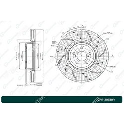 G-BRAKE Диск тормозной перфорированный вентилируемый g-brake правый