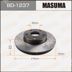 MASUMA Диск тормозной masuma front townace noah/ sr50 уп.2