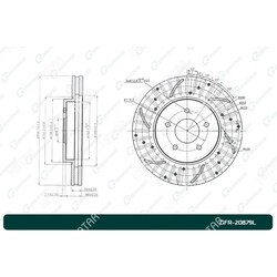 G-BRAKE Диск тормозной перфорированный вентилируемый g-brake левый